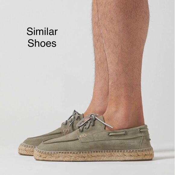 NWT Zara Gorgeous Sz 10 Men\'s Khaki /Olive Green Suede Espadrille Lace-Up Shoes main image 15